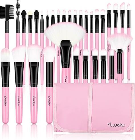 Yuwaku 32 Stück Makeup Pinsel Brushes Set mit Tasche No.22 (Augenbrauen)