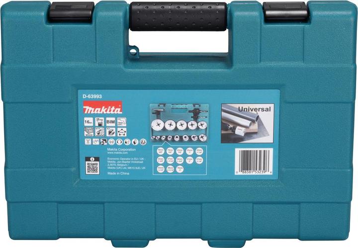 Actual product image Makita Universal hole saw set (16, 19, 22, 25, 32, 35, 37, 44, 51, 57, 64, 68, 76 mm)