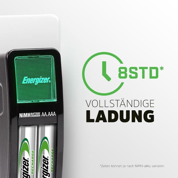 Produktbild Energizer Recharge Mini (2 Stk., AA, 2000 mAh, Ladegerät inkl. Akku)
