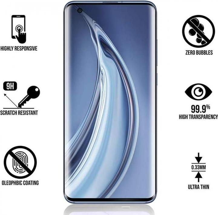 Image du produit Screenguard Xiaomi Mi 10 Pro Full Screen Protective Glass 2.5D 9H (1 pièce(s), Mi 10 Pro)