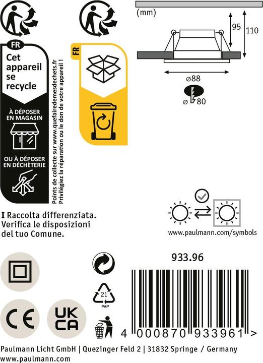Image du produit Paulmann Luminaire encastré Cole (GU10)