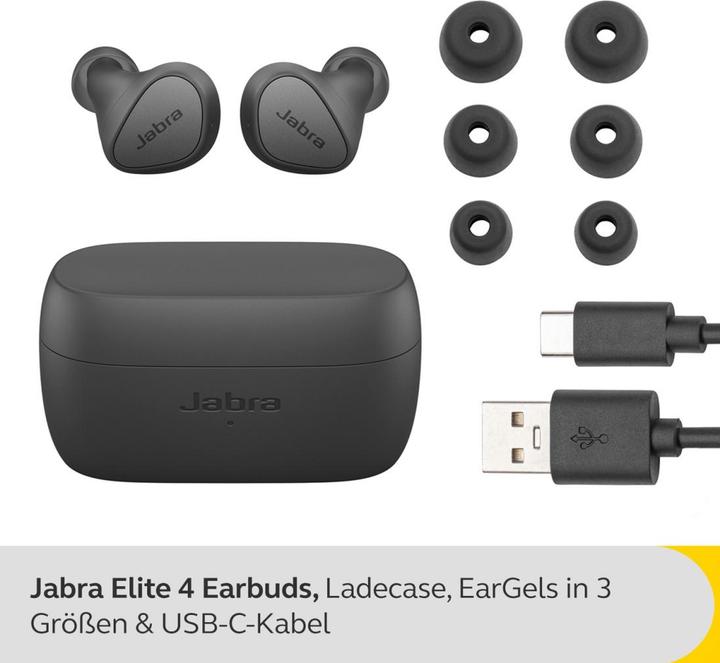 Immagine prodotto Jabra Elite 4 (ANC, 5.50 h, Senza fili)
