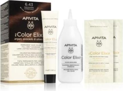 Immagine prodotto Apivita My Color Elixir Tintura per capelli 643 Biondo Scuro Dorato Rame - 1 Ml (643 Biondo scuro dorato ramato)