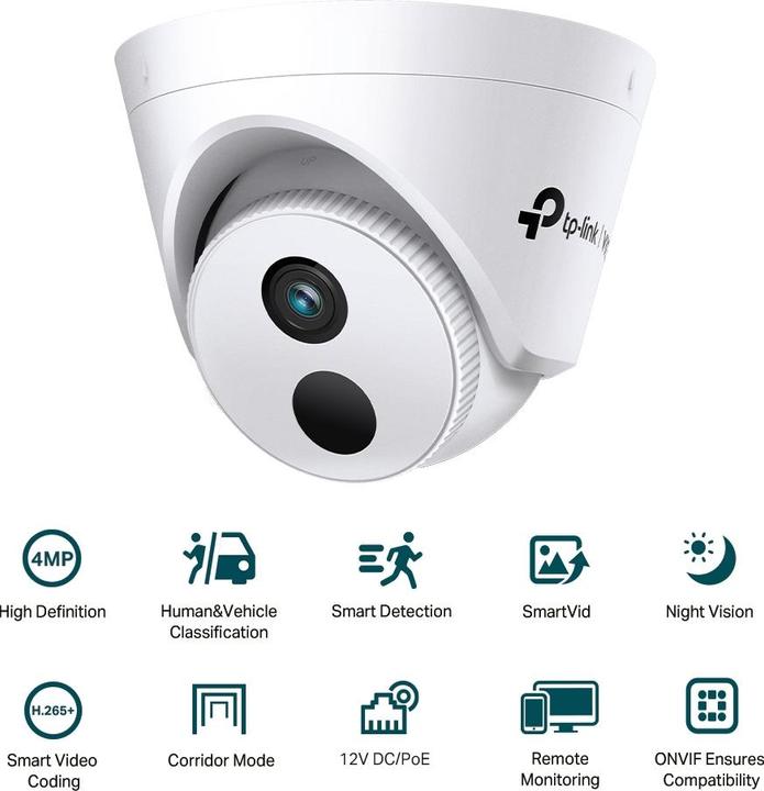 Actual product image TP-Link Cam Turret Network 4MP VIGI C440I(2.8mm) (2560 x 1440 Pixels)