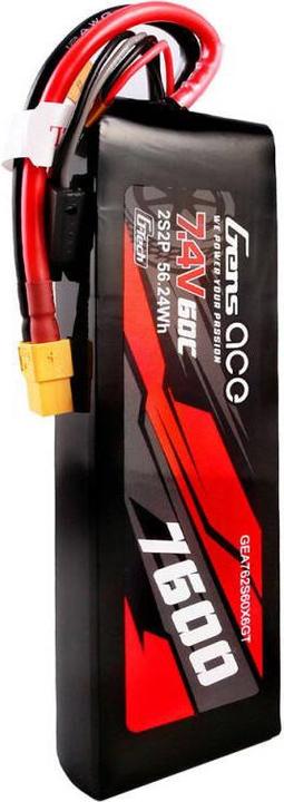 Image du produit Gens Ace G-Tech 7600mAh 7.4V 60C 2S2P Batterie Lipo PC mat Batterie (7.40 V, 7600 mAh)