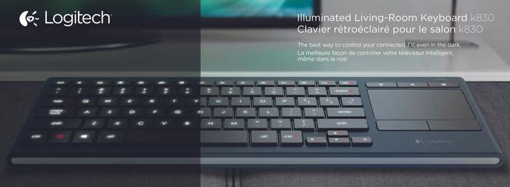 Actual product image Logitech Wireless Illuminated Keyboard K830 (US, Wireless)