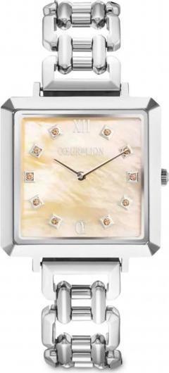 Coeur de Lion Uhr Silber-Apricot (Analoguhr, 32 mm)