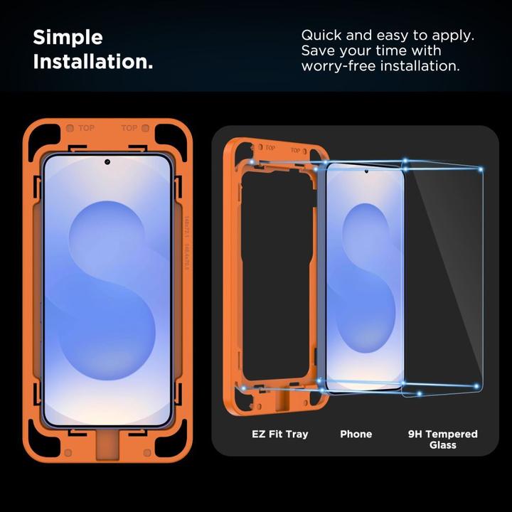 Produktbild 4Kom Tech-Protect Quick Set+ Panzerglas für Samsung Galaxy S25 - Transparent (1 Stück, Samsung Galaxy S25)