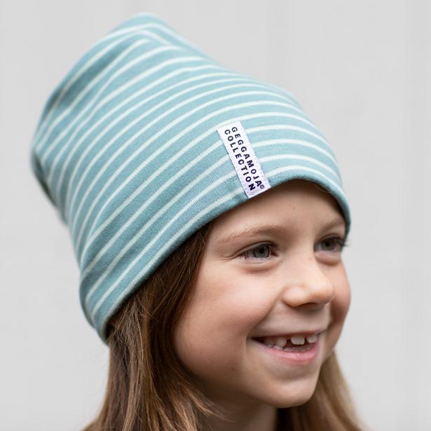 Actual product image Geggamoja Topline fleece cap, petrol/turquoise (XS)