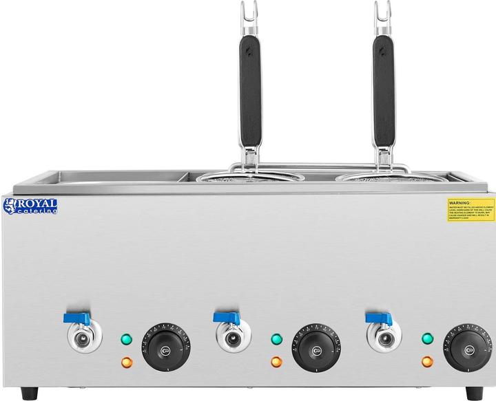 Produktbild Royal Catering Nudelkocher mit 4 Körben Pastakocher Pasta-Station GN 1/3 Behälter 30 - 110 °C