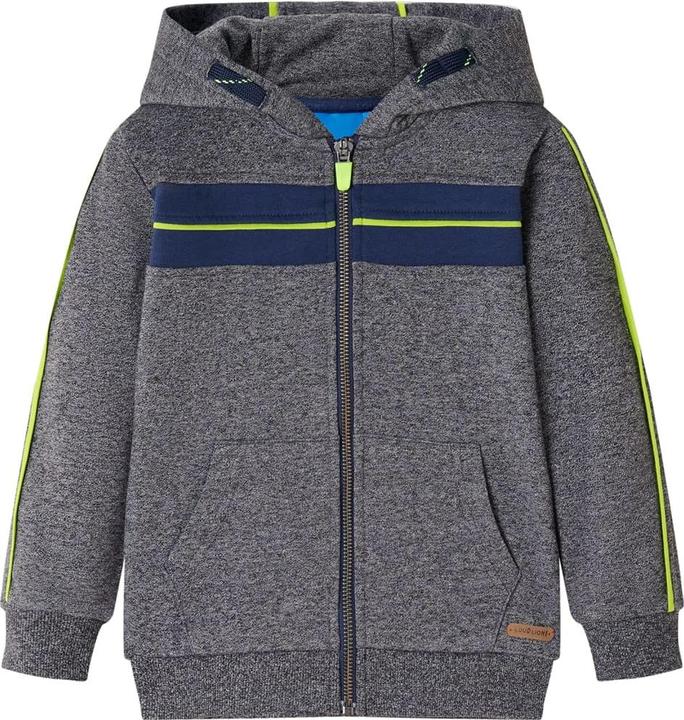 VidaXL Kinder-Kapuzenpullover mit Reissverschluss Grau Melange