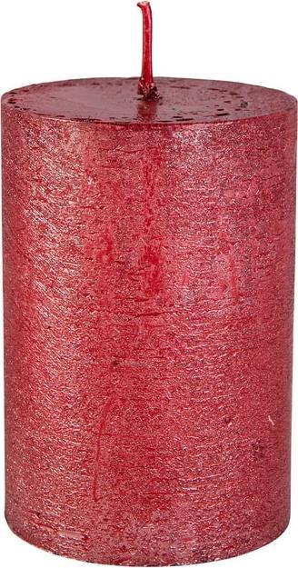 Actual product image müller Kerzen Pillar candle - Polar - approx. 7 x 10 cm - red metallic (1 pcs.)