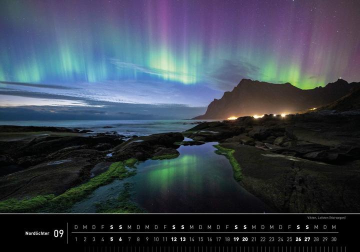 Immagine prodotto Calendario Premium dell'aurora boreale 2026 (50 x 35 cm, Copertina rigida, Tedesco)