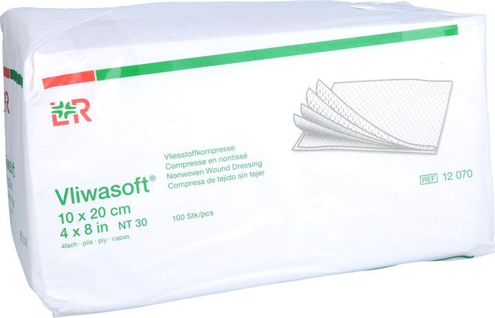 Actual product image Lohmann & Rauscher Vliesstoffkompressen 10x20cm 4-lagig