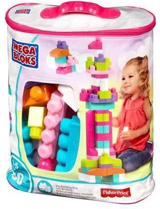 Productafbeelding Mega Bloks Bouwstenen tas kleurrijk (80 stuks)