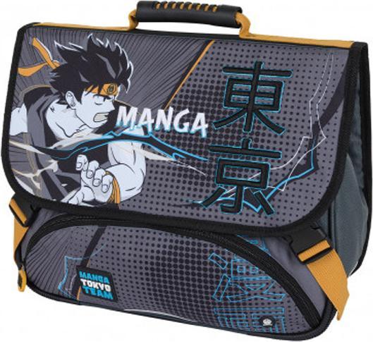 Produktbild Oberthur Rucksack Manga Boy Schulsack, Schwarz und grau