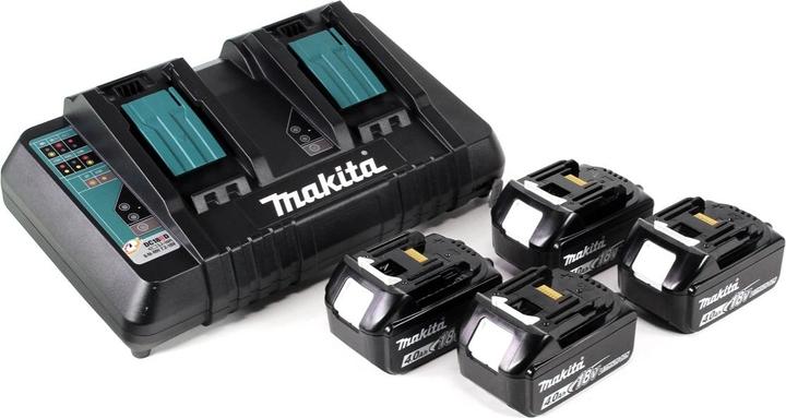 Produktbild Makita DUC 353 PM4 Akku Kettensäge 36V ( 2x18V ) Brushless 35 cm + 4x 4,0 Ah Akku + Doppelladegerät (Akku Kettensäge)