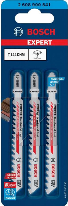 Produktbild Bosch Professional Zubehör EXPERT ‘Hardwood Fast’ T 144 DHM Stichsägeblatt, 3 Stück