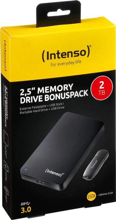 Produktbild Intenso 6023880 Externe Festplatte 2000 GB Schwarz (2 TB)