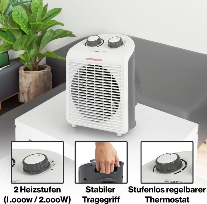 Produktbild Clatronic HL3761WH Elektrische Raumheizung Indoor Elektrischer Raumheizlüfter (2000 W)