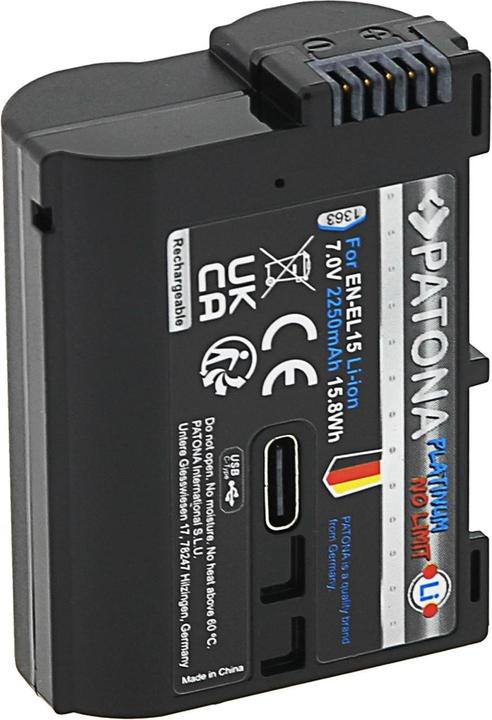 Produktbild Patona Platinum Akku mit USB-C Input Canon LP-E6NH (Kamera Akku)