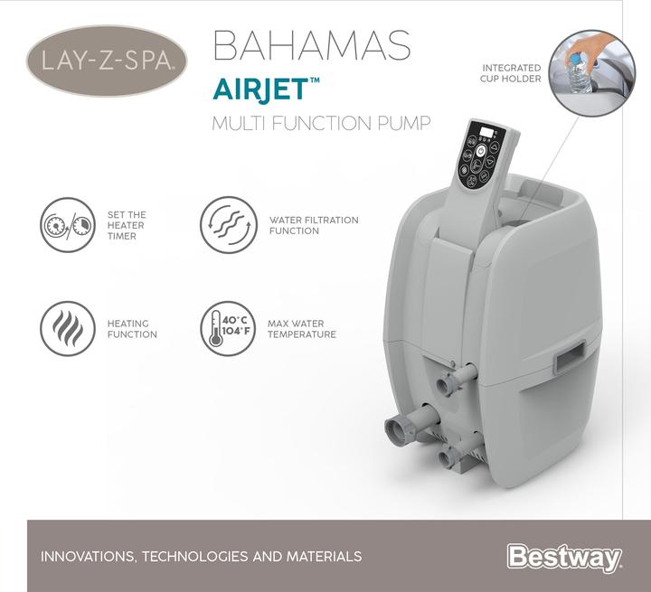 Produktbild Bestway Lay-Z-Spa Bahamas AirJet Whirlpool (4 Pers.)
