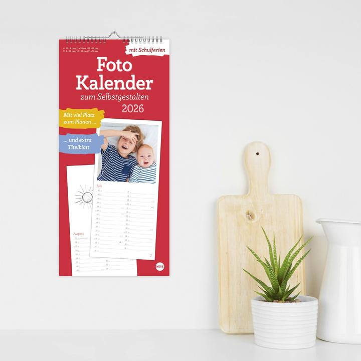 Produktbild Fotokalender zum Selbstgestalten 2026 (21 x 45 cm, Harter Einband, Deutsch)
