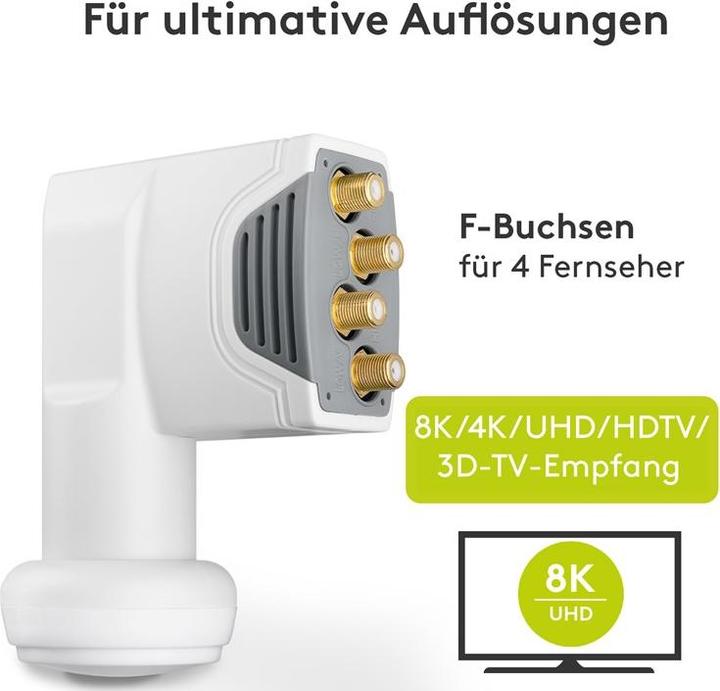 Actual product image Goobay Universal Quattro LNB (Quattro LNB, 40mm)