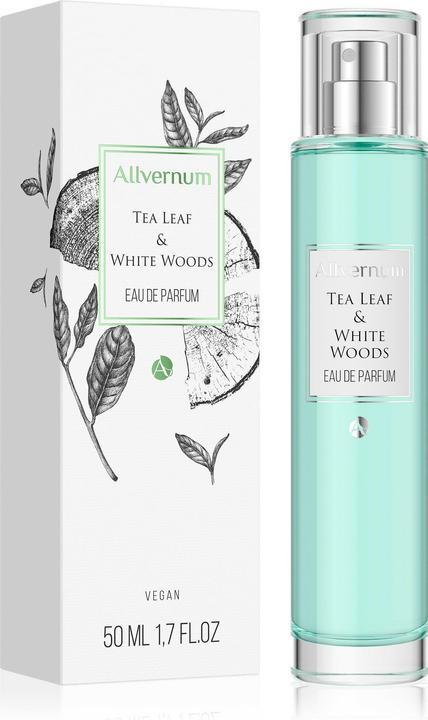 Actual product image Allvernum Tea Leaf & White Woods Eau de Parfum 50ml (Eau de parfum, 50 ml)