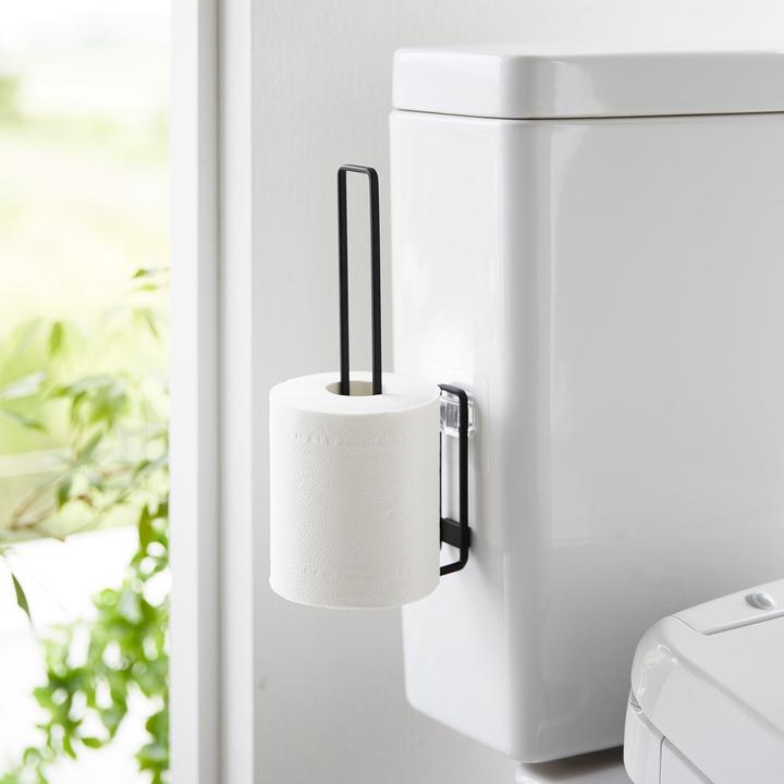 Actual product image Yamazaki Adhesive hook toilet roll holder TOWER