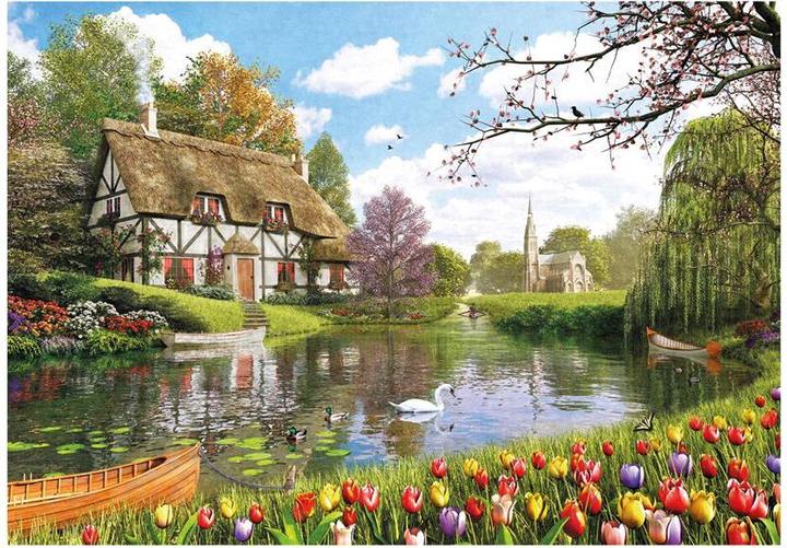 Actual product image Dino Puzzle 500 pieces Cottage By the Water (500 pieces)