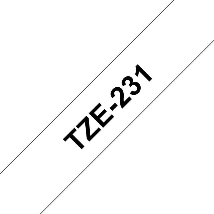 Actual product image Brother TZe-231 (1.20 cm, White, Black)