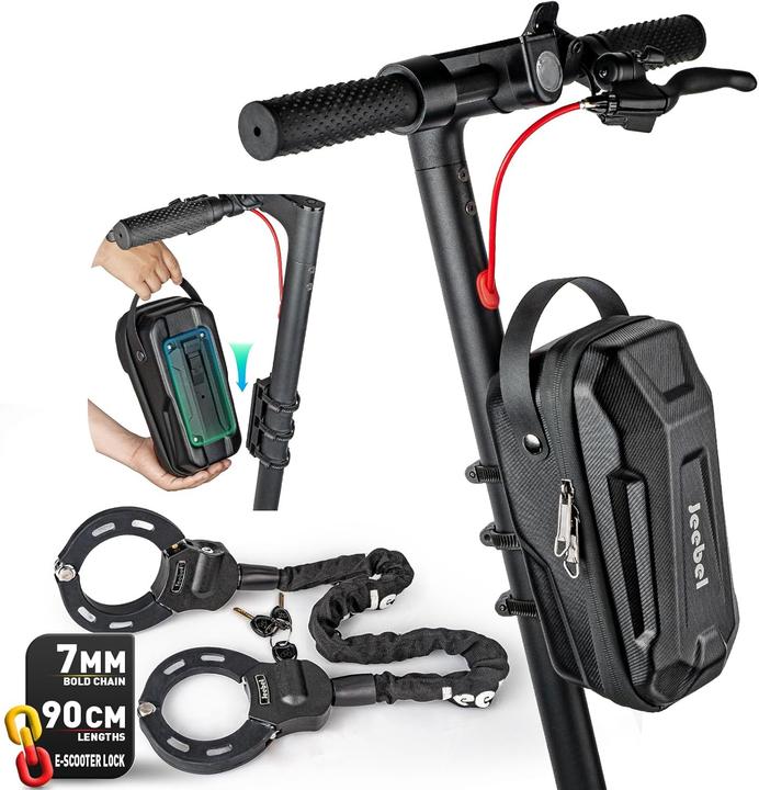 Produktbild Jeebel E-Scooter Tasche & Fahrradschloss Set