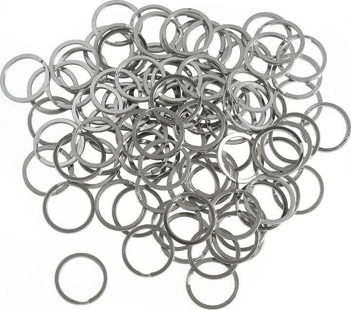 VBS XXL Schlüsselspaltringe "Flach", Ø 28 mm, 100 Stück