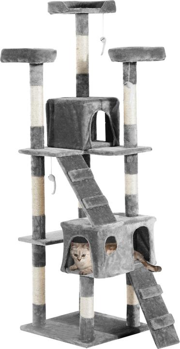 Produktbild PawHut Katzenbaum (170 cm, Beige grau)
