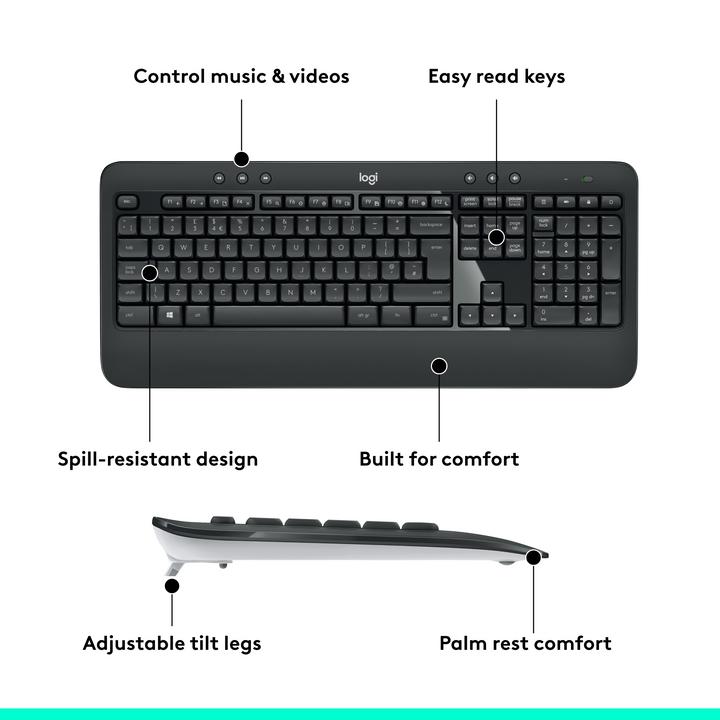 Image du produit Logitech MK540 Advanced (CH, Sans fil)