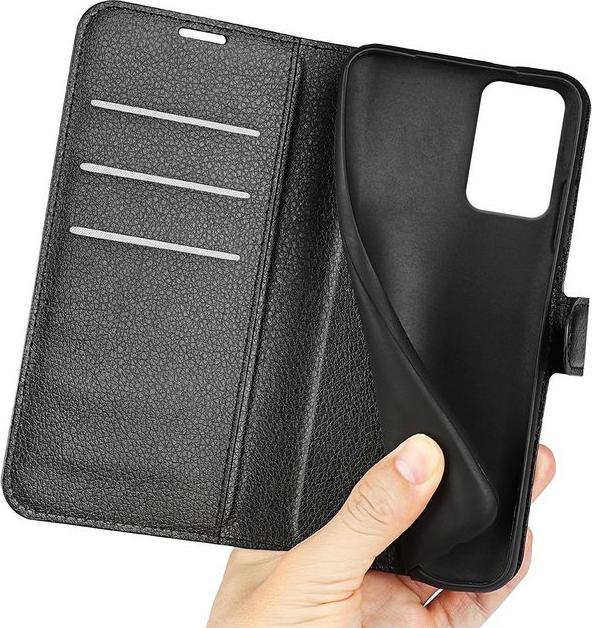 Actual product image MU Classic Litchi Leather Bookcover Series (Motorola Moto G85)
