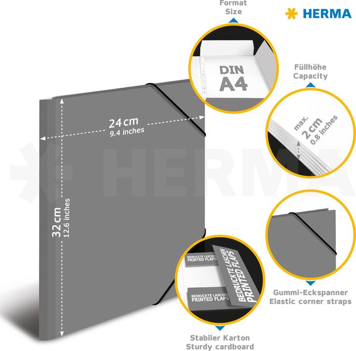 Actual product image HERMA A4 folder motif (A4, 70 mm, 1 Piece)