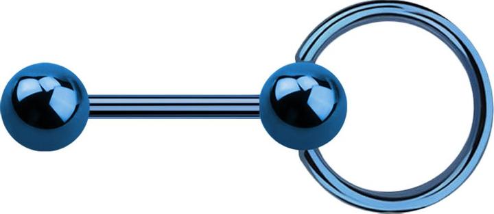Immagine prodotto Star Piercing Barbell dunkelblau mit Kugel und Kugel Ball Closure Ring (senza ottone, Acciaio chirurgico 316L)
