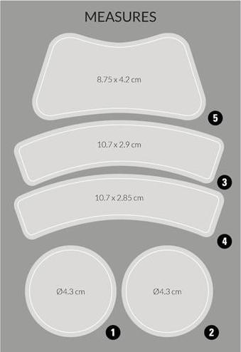 Kask Stickers transparent t/ hjelme