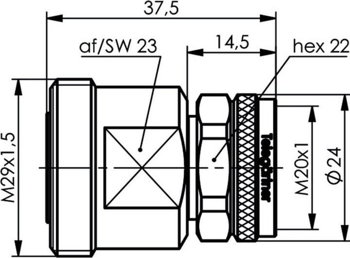 Nutritional values and ingredients Telegärtner Adapter 4.3-10-pin/7-16-socket
