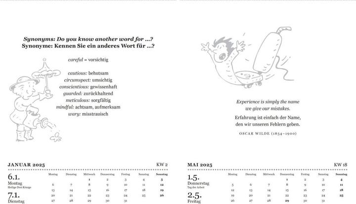 Der grosse Sprachkalender Englisch 2025 (Harter Einband, Deutsch)