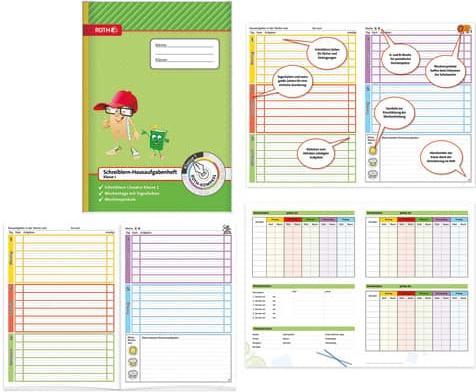 Produktbild Roth Schreiblern-Hausaufgabenheft Kompass, 1. Klasse, DIN A4 (A4, Kein Einband, Deutsch)