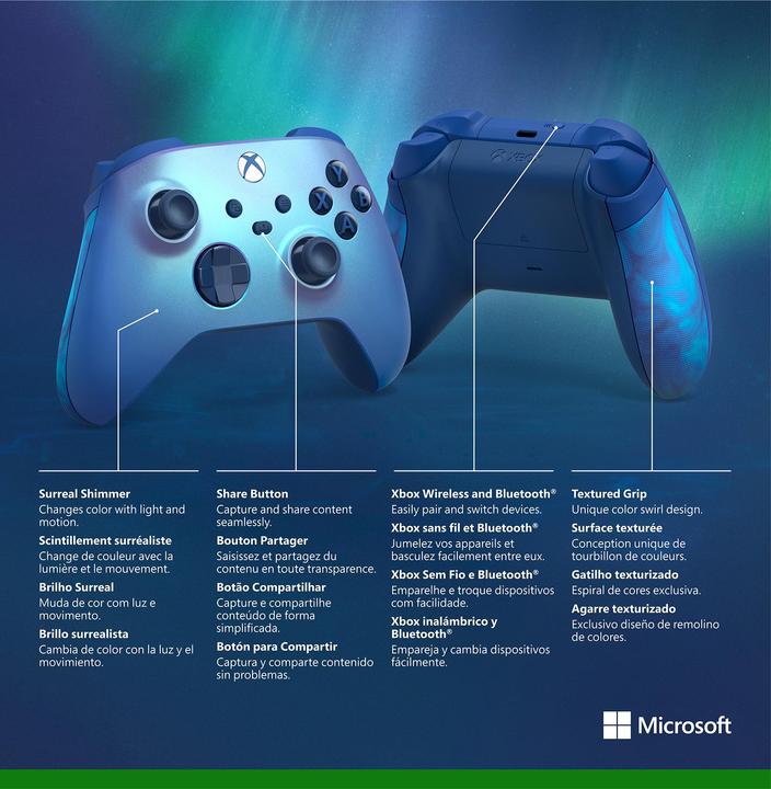 Produktbild Microsoft Xbox Wireless Controller - Aqua Shift Special Edition (Xbox Series X, Xbox One X, PC, Xbox One S, Xbox Series S)