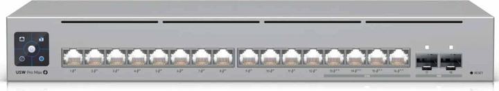 Produktbild Ubiquiti Pro Max 16 PoE Managed Switch 2x 10G SFP+, 4x 2.5GbE (PoE++), 12x 1GbE (PoE+) (18 Ports)