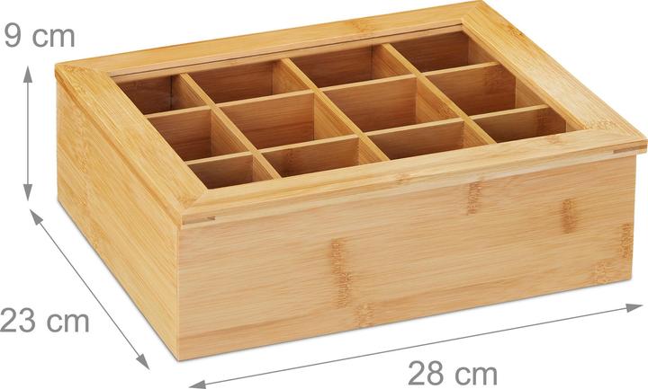 Actual product image Relaxdays Tea box bamboo