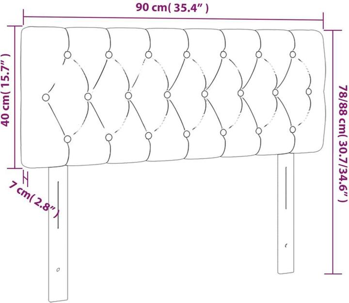 Actual product image VidaXL Naoma (90 x 7 x 78/88 cm)