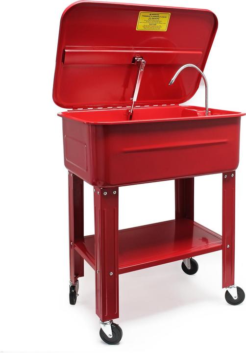 Actual product image Wiltec Parts washer 75.7L Steel parts cleaner Parts washer Rollable