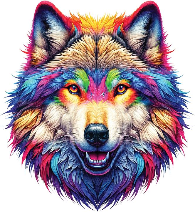 Immagine prodotto WoodenCity Puzzle in legno M Rainbow Wolf (150 pezzi)