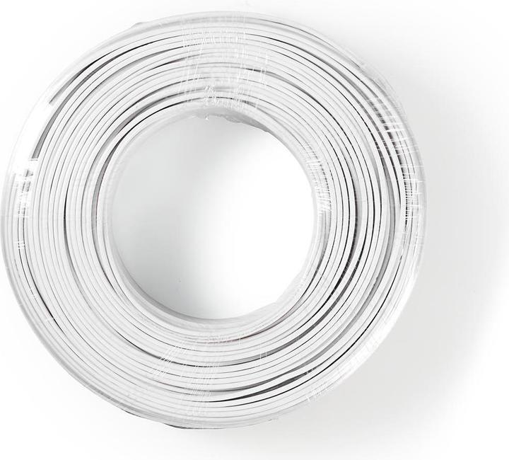 Actual product image Nedis Loudspeaker cable| 2x 1.50 mm²| CCA| 100.0 m| round| PVC| White| - Extension cable (100 m, 1.50 mm²)